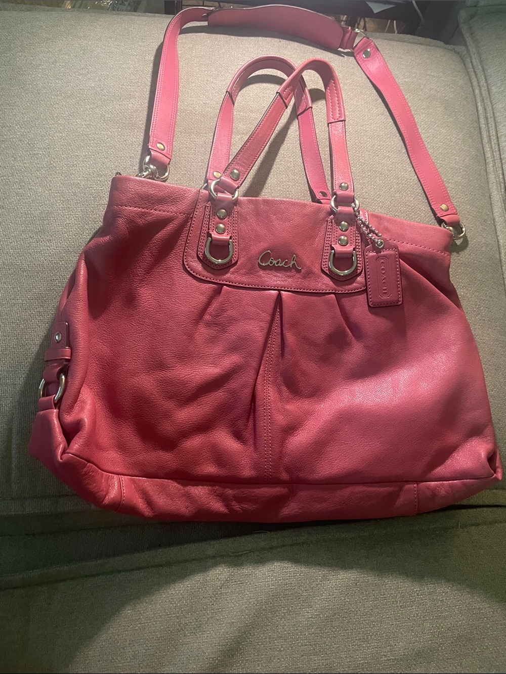 Coach Ashley Leather Satchel Tote with Gold Hardware- Never Used